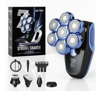SEJOY Kit di rasoi elettrici multifunzionali per rasoio per testa calva Macchina da barba per barba per uomo Kit per toelettatura Regalo per il marito