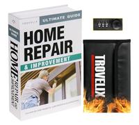 Sekam Cassaforte a libro con serratura a combinazione, cassaforte nascosta (24 x 15 x 5,5 cm) con borsa ignifuga, cassaforte per la deviazione segreta, scatola per libri vuota, cassetta per denaro