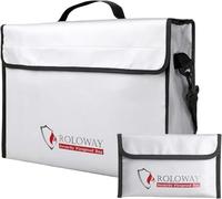 SEKAM Sacchetti ignifughi per documenti e soldi (38,1 x 30,5 x 12,7 cm), grande borsa ignifuga e impermeabile, borsa sicura per contanti, oggetti di valore e passaporto, con rivestimento in silicone e