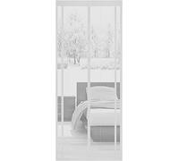 Sekey 130x220 cm Tendina Magnetica per Zanzariera, Ideale per Porte da Balcone, Cantine, Terrazze (Ritagliabile in Altezza e Larghezza), Facile da Montare, Bianco