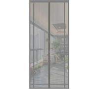 Sekey 160x230cm Tendina Magnetica per Zanzariera, Ideale per Porte da Balcone, Cantine, Terrazze (Ritagliabile in Altezza e Larghezza), Facile da Montare, Colore: Grigio
