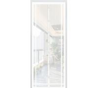 Sekey 160x230cm Zanzariera Magnetica per Porte, Tenda Magnetica, si Chiude da Sola, Senza Praticare Fori Può Essere Accorciata in Lunghezza e in Larghezza, Bianco
