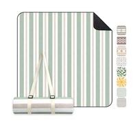 Sekey Coperta Picnic Impermeabile 150x200 cm Telo Picnic Antisabbia Imbottita Struttura a Tre Strati Fondo PEVA Cinghia da Trasporto per Picnic, Camping, Spiaggia