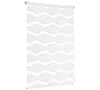 Sekey Doppia tenda a rullo, fissaggio senza fori, per finestre, doppia tenda a rullo, larghezza 85 cm, tenda a rullo, tenda parasole, 85 x 100 cm, bianco