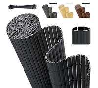 Sekey Frangivista Balcone in PVC, Frangivento da Esterno, con Fascette, Copri Ringhiera Balcone, Recinzione Frangivista Decorativa per Giardino Balcone, 100 x 300 cm, Antracite