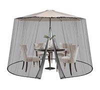 Sekey Zanzariera Regolabile per Ombrellone da 250-300 cm Esterno, Zanzariera con 1 Porte a Doppia Cerniera, Zanzariera per Ombrellone, Altezza 2,5 m, Nero