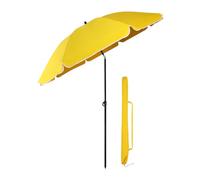 Sekey Ombrellone 160 cm con Copertura Protettiva, Ombrellone da Spiaggia Inclinabile e Regolabile in Altezza, per Balcone e Giardino, Tessuto Riciclato GRS UPF50+