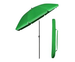 Sekey Ombrellone 160 cm con Copertura Protettiva, Ombrellone da Spiaggia Inclinabile e Regolabile in Altezza, per Balcone e Giardino, Tessuto Riciclato GRS UPF50+