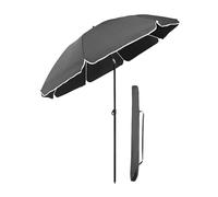 Sekey Ombrellone 180 cm con Copertura Protettiva, Ombrellone da Spiaggia Inclinabile e Regolabile in Altezza, per Balcone e Giardino, Tessuto Riciclato GRS UPF50+