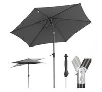 Sekey Ombrellone 270 cm con protezione UV50+, impermeabile, con manovella, ideale per giardino, balcone e terrazza