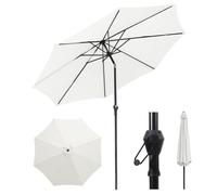 Sekey Ombrellone 300 cm con protezione UV50+, impermeabile, con manovella, ideale per giardino, balcone e terrazza
