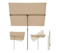 Sekey Ombrellone rettangolare 130 x 180 cm ombrellone balcone con protezione solare UPF50+, ideale per protezione solare e privacy su balcone e terrazza.