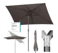 Sekey Parasole in Alluminio Rettangolare 200x300 cm per Balcone, Giardino & Terrazza - Protezione UV 50+ con Ventilazione, Materiale Riciclato (Certificato GRS)