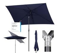 Sekey Parasole in Alluminio Rettangolare 200x300 cm per Balcone, Giardino & Terrazza - Protezione UV 50+ con Ventilazione, Materiale Riciclato (Certificato GRS)