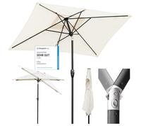 Sekey Parasole in Alluminio Rettangolare 210x140 cm per Balcone, Giardino & Terrazza - Protezione UV 50+ con Ventilazione, Materiale Riciclato (Certificato GRS)