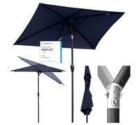 Sekey Ombrellone parasole in alluminio, 210 × 140 cm, per balcone, giardino e terrazza, protezione solare UV 50+