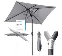 Sekey Parasole in Alluminio Rettangolare 210x140 cm per Balcone, Giardino & Terrazza - Protezione UV 50+ con Ventilazione, Materiale Riciclato (Certificato GRS)