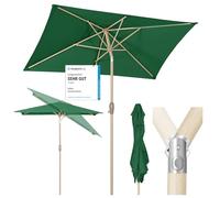 Sekey® Ombrellone parasole in alluminio, 210 × 140 cm, protezione solare UV 50 +, rettangolare