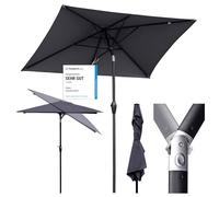 Sekey Parasole in Alluminio Rettangolare 210x140 cm per Balcone, Giardino & Terrazza - Protezione UV 50+ con Ventilazione, Materiale Riciclato (Certificato GRS)