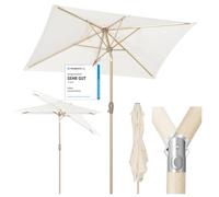 Sekey Parasole in Alluminio Rettangolare 210x140 cm per Balcone, Giardino & Terrazza - Protezione UV 50+ con Ventilazione, Materiale Riciclato (Certificato GRS)
