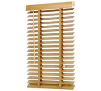 Sekey Persiana in legno, 50 mm, in vero legno, personalizzabile, 120 x 130 cm, colore legno naturale