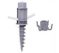 Sekey picchetto di Supporto per ombrellone Mare Spiaggia Vacanze Sole Giardino Punta Terra Sabbia trivella Gancio per ombrellone (Grigio)