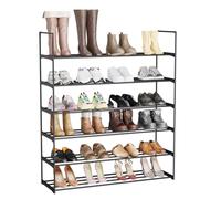 Sekey Scaffale Scarpe 6 Livelli Metallico - Compatto per Ingresso/Armadio (91x29.5x115cm) - 24-30 Paia, Rivestimento Antiruggine
