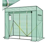 Sekey Serra in pellicola, 200 x 170 x 77 cm, per balconi, pomodori e balconi, per esterni, stabile, resistente all'inverno, permeabile all'aria, verde