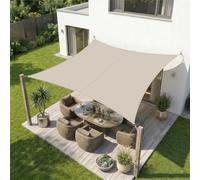 Sekey Vela Ombreggiante Impermeabile 3x3m, PES 160g/m², Resistente a Intemperie/Strappi, Sigillatura Delle Cuciture (Impermeabile Affidabile), UV 95%, per Balcone Terrazza Giardino, Taupe