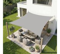 Sekey Vela Ombreggiante Impermeabile 4x5m, PES 160g/m², Resistente a Intemperie/Strappi, Sigillatura Delle Cuciture (Impermeabile Affidabile), UV 95%, per Balcone Terrazza Giardino, Grigio Chiaro
