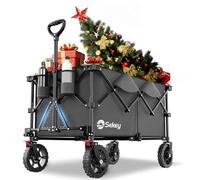Sekey XXL Plus Carrello Pieghevole con Freni 200L 150KG, Carrello da Giardino con Ruote ai Terreni Accidentati, Design Brevettato Pieghevole da QUATTRO Direzioni SE4010, Antracite