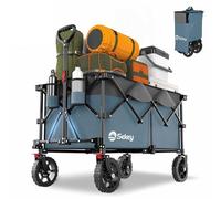 Sekey XXL Plus Carrello pieghevole da 200 l, 200 kg, pieghevole, adatto per terreni con freni, carrello a mano brevettato, pieghevole in quattro direzioni, XXL Plus 4010, blu