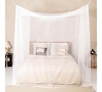 Sekey XXL Zanzariera per letto Doppio, Senza Entrata, Kit Completo per la Sospensione, Protezione Repellente Insetti, Facile e Veloce da Installare, 220x200x200cm, Bianco