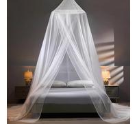Sekey XXL Zanzariera per Letto Singolo e Doppio, 1 Ingresso, in Rete, con Zanzariera, Facile e Veloce da Installare, 60x250x1200cm, Bianco