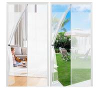 Sekey Zanzariera Magnetica Porta Protezione della Privacy, 100x210 cm, Tenda Magnetica Zanzariera Porta per Balcone, Non Serve Forare, Bianco