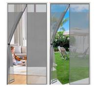 Sekey Zanzariera Magnetica Porta Protezione della Privacy, 110x220 cm, Tenda Magnetica Zanzariera Porta per Balcone, Non Serve Forare, Grigio