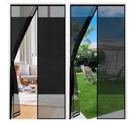 Sekey Zanzariera Magnetica Porta Protezione della Privacy, 80x200 cm, Tenda Magnetica Zanzariera Porta per Balcone, Non Serve Forare, Nero
