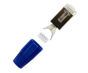 SeKi 10 connettori di rete blu CAT 7 6A 5 RJ45 LAN, protezione antipiega
