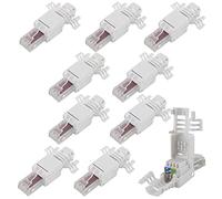 SeKi 10 connettori di rete RJ45 CAT 6 UTP senza attrezzi, adatti per cavi di posa e cavi patch, connettore LAN compatibile con CAT5, CAT7, CAT6a, DSL