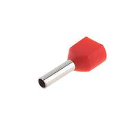 SeKi 14220 - Terminali gemellari, 2 x 1,0 mm², 100 pezzi, 1,0 mm², colore: Rosso