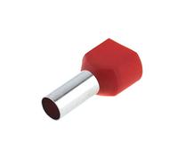 SeKi 14225 - Capicorda gemelli, 2 x 10 mm, rosso, 100 pezzi Manicotto gemellare