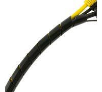 SeKi 15551 - Nastro a spirale, 20 - 130 mm, 5 m, colore nero, tubo flessibile a spirale, protezione per cavi