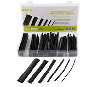 SeKi 17408 - Tubo termoretraibile 2:1 pezzi, colore nero, 80 pezzi, in 6 misure (30 x 1, 10 x 2,5 mm, 20 x 4 mm, 10 x 6 mm, 6 x 10 mm, 4 x 13 mm) ciascuno 10 cm di lunghezza