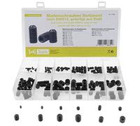 SeKi 17456 Assortimento Senza Testa, 160 Pezzi, 12 Diverse Dimensioni, M3, M4, M5, M6, M8, M10, perni filettati/Viti a Perno metriche in Pollici