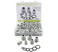 SeKi 17475 Assortimento di pressacavi, 50 Pezzi, Grigio