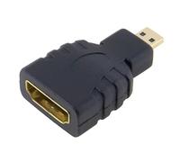 SeKi Adattatore HDMI A femmina a Micro HDMI D, femmina a maschio, connettore femmina a maschio, connettori dorati, colore: nero