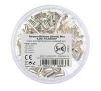 SeKi 313613 Assortimento di boccole terminali Lucide, 350 Pezzi, 4,0-16,0 mm² (150 x 4, 75 x 6, 75 x 10, 50 x 16,0 mm²), Argento