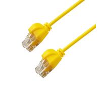 SeKi Cavo patch Cat 6 Ultra Thin 2 m giallo - U/UTP LAN cavo RJ45 - extra sottile 2,8 mm - Cavo di rete sottile - Gigabit Ethernet - flessibile - spina corta - PoE