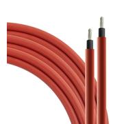 SeKi Cavo solare 6 mm² 5 metri H1Z2Z2-K rosso PV per pannelli solari; fino a 1500 V; flessibile, doppio isolamento, cavo in rame puro; anello