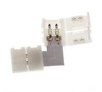 SeKi Clip per strisce LED - connettore a L 90°; connettore per strisce LED da 8 mm (2 pin)